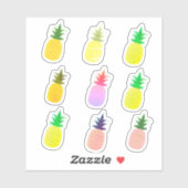 Schattigee ananasvruchten sticker (Vel)