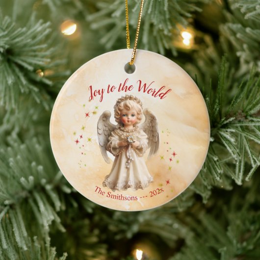 Schattigee  Angel Christmas Keramisch Ornament (Boom)