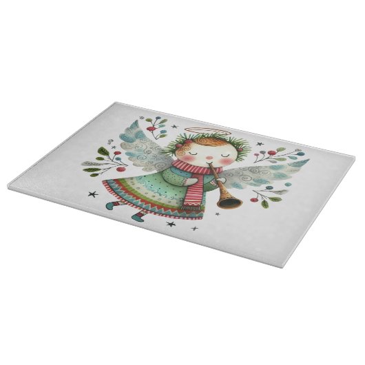 Schattigee Angel Folk Art Style Snijplank (Hoek)