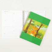 Schattigee Angry Tiger Cartoon in Oerwoud Planner (Display)