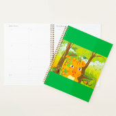 Schattigee Angry Tiger Cartoon in Oerwoud Planner