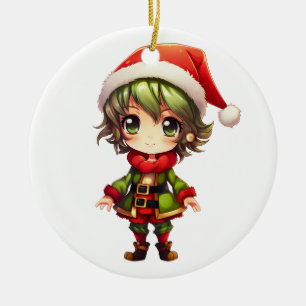 Schattigee Anime Elf Keramisch Ornament