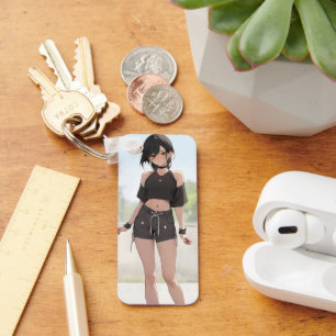 Schattigee Anime Girl Urban Style Sleutelhanger