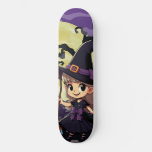 Schattigee anime Halloween Witch Skateboard