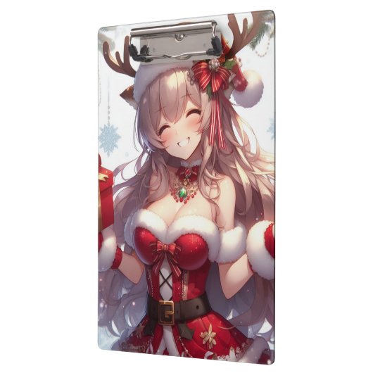 Schattigee anime kerst meisje klembord (Links)
