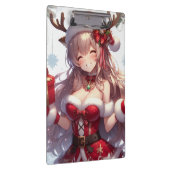 Schattigee anime kerst meisje klembord (Rechts)