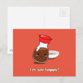 Schattigee Anime Sojasaus "Ik ben sojaloezie!" Briefkaart (Voorkant / Achterkant)