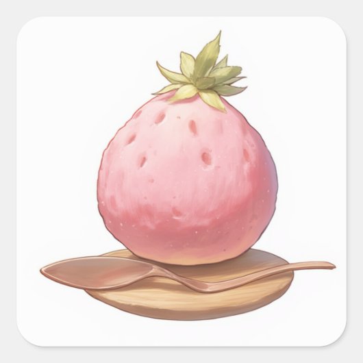 Schattigee anime-Sticker Vierkante Sticker (Voorkant)