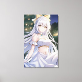 Schattigee Anime Wall Art. Canvas Afdruk