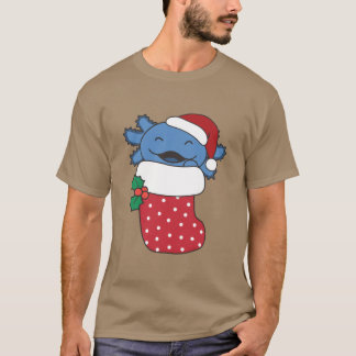 Schattigee Aolotls In Kerstsok Voor Kerstmeisje T-shirt