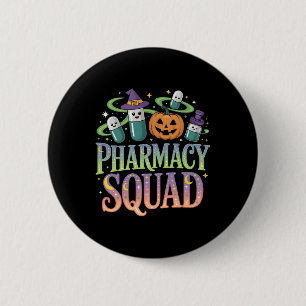 Schattigee Apotheek Squad Halloween Pillen Pumpkin Ronde Button 5,7 Cm