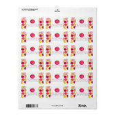Schattigee appels patroondocenten Kinder gepersona Etiket (Full Sheet)