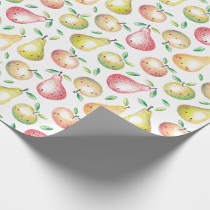 Schattigee Appels & Peren handgetekend wit rood gr Cadeaupapier