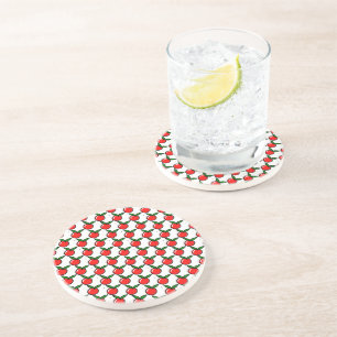 Schattigee Apple Cherry Red Fruit Fun Keuken Carto Zandsteen Onderzetter