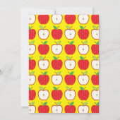 Schattigee Apple Fruit Kinder 1e verjaardag Party  Kaart (Achterkant)