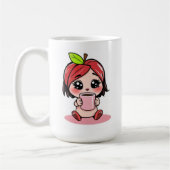 Schattigee Apple Head Chibi Drink koffie Koffiemok (Links)