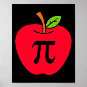 Schattigee Apple Pie Happy Pi Day Wiskunde Teacher Poster