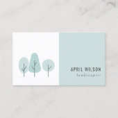 SCHATTIGEE AQUA BLUE BLAUWGROEN TREE TRIO LANDSCAP VISITEKAARTJE (Voorkant)