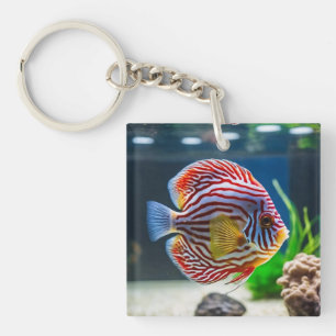 Schattigee aquariumvistank sleutelhanger