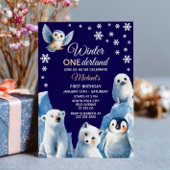 Schattigee Arctische Kinderen zijn eerste verjaard Kaart