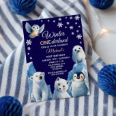 Schattigee Arctische Kinderen zijn eerste verjaard Kaart