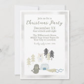 Schattigee Arctische winterdieren Kaart (Voorkant)