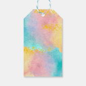 Schattigee artiest schilderij kind verjaardagsfees cadeaulabel (Achterkant)