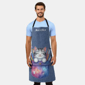 Schattigee Artiest Tabby Cat All-Over Print Schort (Gedragen)