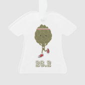 Schattigee artisjok marathonloper ornament (voorkant)