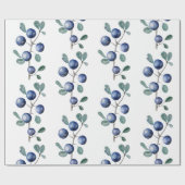 Schattigee artistieke Waterverf Blauwe bessen Frui Cadeaupapier (Vlak)