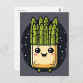 Schattigee asperge Veggie Briefkaart (Voorkant / Achterkant)