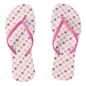 Schattigee asteriskS - Pinks en Sinaasappels Teenslippers (Voetbed)