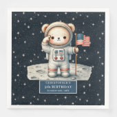 Schattigee astronaut Beer Party servetten geperson (Voorkant)