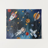 Schattigee astronaut in de Kinder ruimte Wandkleed (Voorkant (horizontaal))