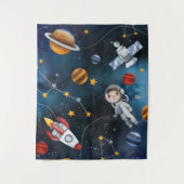 Schattigee astronaut in de Kinder ruimte Wandkleed (Voorkant)
