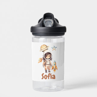 Schattigee astronaut Space Adventure gepersonalise Waterfles