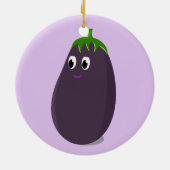 Schattigee aubergine print keramisch ornament (Achterkant)
