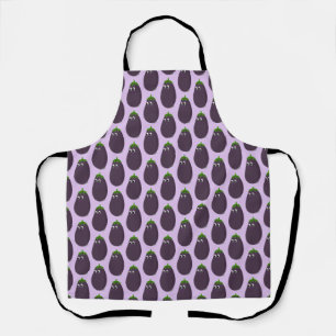 Schattigee aubergine print schort