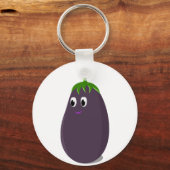 Schattigee aubergine print sleutelhanger (Voorkant)