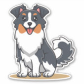 Schattigee Australian Shepherd-23145 Sticker (Voorkant)