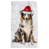Schattigee Australian Shepherd Christmas Dog Klein Cadeauzakje (Achterkant)