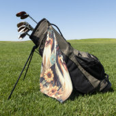 Schattigee Australische herder  schilderij Golfhanddoek (Groen)