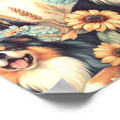 Schattigee Australische herder  schilderij Poster (Hoek)