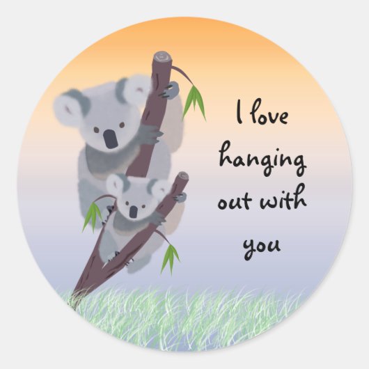 Schattigee Australische Koala Beer Sticker (Voorkant)