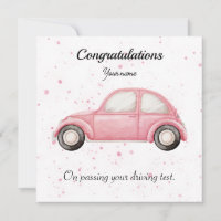 Schattigee auto rijden test felicitatiekaarten