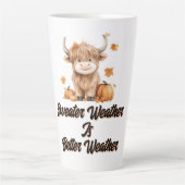 Schattigee Autumn Highland Koe Latte Mok (Voorkant)