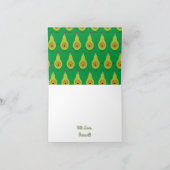 Schattigee avocado dank u 1e verjaardag Kaarten (Binnen)