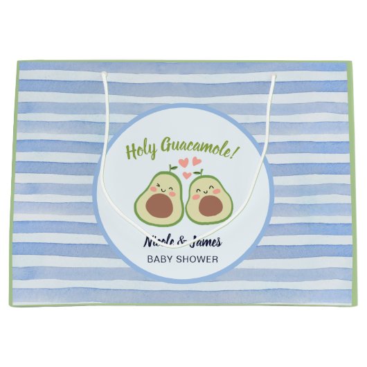 Schattigee avocado genderneutrale tweeling Baby sh Groot Cadeauzakje (Voorkant)