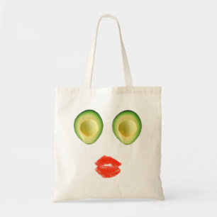Schattigee avocado gezicht groen rood 4Rita Tote Bag