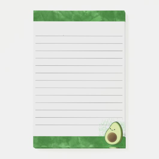Schattigee avocado groene Waterverf achtergrond be Post-it® Notes (Voorkant)